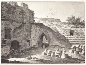 खंडहरों में देहाती पिकनिक मना रहे हैं द्वारा जीन रेने मेलिअन्दे