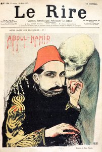 29 मई 1897 को &39;ले रिअर&39; से अब्द अल-हामिद II (1842-1918) का कैरिकेचर