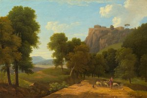 अपने झुंड के साथ चरवाहा, सी। 1820. द्वारा जीन विक्टर बर्टिन
