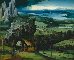 सेंट जेरोम के साथ लैंडस्केप, 1516-7