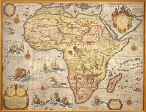 1686 में अफ्रीका का नक्शा जोआन ब्लाउ द्वारा द्वारा जोन ब्लाउ