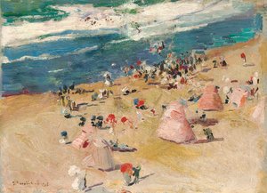 बिअरिट्ज़, 1906 में समुद्र तट द्वारा Joaquín Sorolla