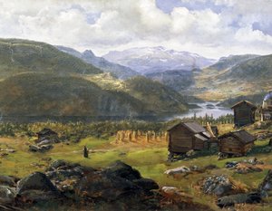 जोहान क्रिश्चियन क्लॉसन डाहल (1788-1857) द्वारा नॉर्वेजियन घाटी, नॉर्वे 19वीं शताब्दी द्वारा जोहान क्रिश्चियन डाहल