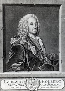 1757 में जोहान मार्टिन बर्निगरोथ द्वारा उत्कीर्ण लुडविग होलबर्ग द्वारा जोहान रोजेलीस