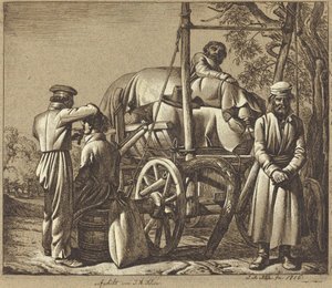 नाई के साथ रूसी सैनिक द्वारा जोहान एडम क्लेन