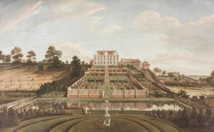 गार्डन, 1730 के साथ डच हवेली द्वारा जोहान बैप्टिस्ट बट्टटट्स