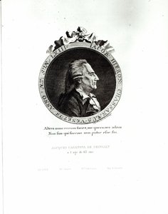 गियाकोमो कैसानोवा (1725-98) की मेडेलियन पोर्ट्रेट उम्र 63, 1788 (उत्कीर्णन) (बी फोटो) द्वारा जोहान बेरका