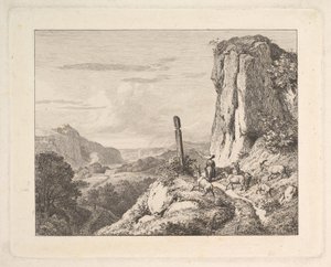 1815 में छह बकरियों वाली युवा महिला। द्वारा जोहान क्रिश्चियन एरहार्ड
