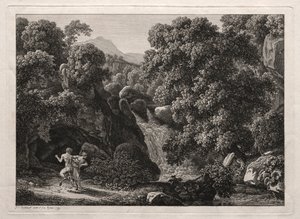 वीर लैंडस्केप: द सैटियर एंड द निम्फ, 1799।
