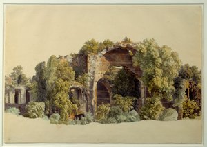 टिवोली में विला आंचियाना के खंडहर। जोहान क्रिश्चियन रेनहार्ट द्वारा ड्राइंग (1761-1847)