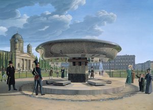 1831 में बर्लिन लस्टगार्टन में ग्रेनाइट डिश द्वारा जोहान एर्डमैन भेड़ें