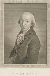 कवि और लेखक क्रिस्टोफ़ मार्टिन विलैंड 1733-1813, 1797 का चित्रण।