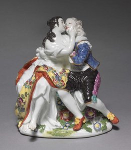 प्रेमी, जो मीसेन पोर्सिलेन फैक्ट्री, जर्मनी द्वारा निर्मित है, c.1740 द्वारा जोहान फ्रेडरिक एबर्लिन