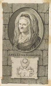 अन्ना लुईसा कार्श का पोर्ट्रेट 1722-1791, 1796। द्वारा जोहान फ्रेडरिक क्रेथ्लो