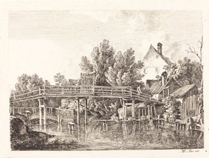 छोटा ईसर फुटब्रिज, 1806। द्वारा मैक्सिमिलियन जोहान जॉर्ज वॉन डिलिस