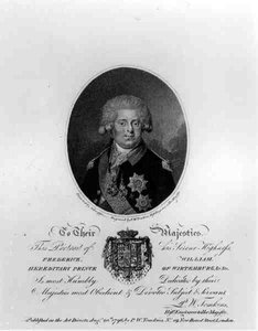 फ्रेडरिक विलियम III (1770-1840) के पोर्ट्रेट, पिएत्रो विलियम टॉमकिंस (c.1759-1840) द्वारा उत्कीर्ण, वेर्टेम्बर्ग के वंशानुगत राजकुमार, PWTomkins द्वारा प्रकाशित, 20 अगस्त 1796