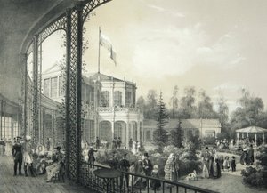 पावलोव्स्क में रेलवे स्टेशन, 1840-1850। द्वारा जोहान जैकब मेयर