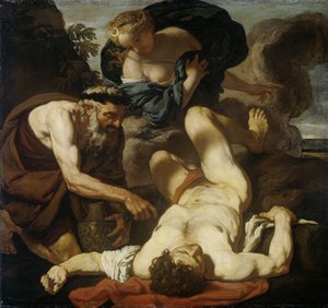 सेलीन एंड एंडियन द डेथ ऑफ ओरियन, 1660s-1670s द्वारा जोहान कार्ल लोथ