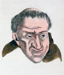 एक धोखेबाज, धोखेबाज स्वभाव वाले व्यक्ति के चेहरे की विशेषताएं, 1808