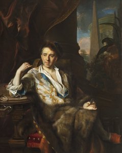 पेंटर चार्ल्स ब्रूनी का पोर्ट्रेट - जान (जोहान) कुपेकी (कुपेत्ज़की) (1667-1740)। तेल के रंगों से केन्वस पर बना चित्र