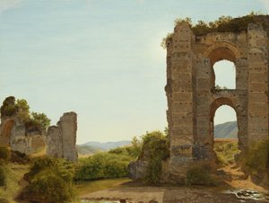 रोम के पास बर्बाद, c.1796 (कैनवास पर कागज पर तेल)