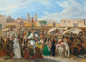 द इंडिपेंडेंसिया मार्केट, लीमा, 1843 द्वारा जोहान मोरित्ज़ रुगेंडास