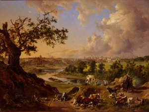 गौरैया हिल्स, 1837 से मास्को का दृश्य