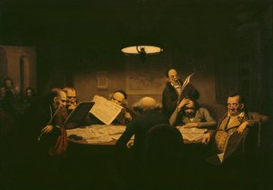 रीडिंग रूम, 1843 द्वारा जोहान पीटर हेंस्लेवर