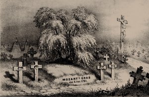 मोजार्ट का गंभीर प्रश्न। मोजार्ट की विधवा के मूल पत्रों के अनुसार, 1856। द्वारा जोहान रिटर वॉन लुकामो