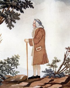 वोल्टेयर का पोर्ट्रेट, फ्रांसीसी लेखक (1694-1778) - "" गौचे और रेशम" में जिनेवा के जोहान ह्यूबर को जिम्मेदार ठहराया द्वारा जोहान रुडोल्फ द एल्डर (attr.to) ह्यूबर