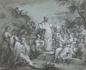 1761 से पहले लोयोला उपदेश के संत इग्नाटियस।
