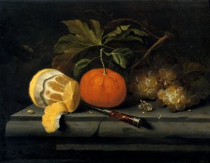 स्टोन की एक टेबल सेटिंग पर फल, c1653-1659 द्वारा जोहान्स बोर्मन