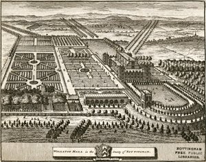 वोलाटन हॉल और पार्क नॉटिंघम, नॉटिंघमशायर, c1707