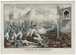 7 जुलाई 1846 को मोंटेरे की लड़ाई, नथानिएल क्यूरियर द्वारा लिथो (1813-88) द्वारा जॉन (बाद) कैमरन