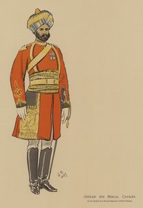 अधिकारी चौथा बंगाल कैवलरी (रंगीन लिथो) द्वारा जॉन (बाद में) चार्लटन