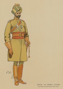 अधिकारी 7वें बॉम्बे लांसर्स (कलर लिथो) द्वारा जॉन (बाद में) चार्लटन