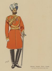 अधिकारी वायसराय बॉडी गार्ड (कलर लिथो)