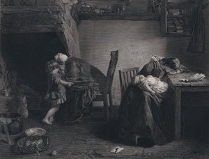 रॉबर्ट बर्न्स द्वारा द सोल्जर रिटर्न के लिए चित्रण (उत्कीर्णन)