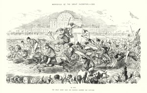 महान प्रदर्शनी 1851 के स्मारक, अठारह सौ इक्यावन के लिए महान डर्बी रेस (उत्कीर्णन) द्वारा जॉन (बाद में) लीच