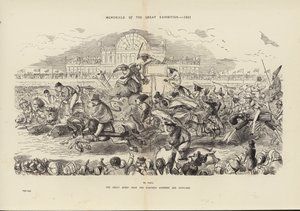 महान प्रदर्शनी 1851 के स्मारक, अठारह सौ इक्यावन के लिए महान डर्बी रेस (उत्कीर्णन) द्वारा जॉन (बाद में) लीच