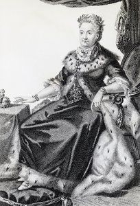 कैथरीन II, जन्म सोफी फ्रेडरिक अगस्टे (1729-1796), रूस की महारानी, उत्कीर्णन द्वारा वाल्टर चार्ल्स मिल्स