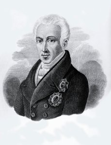 1828 से 1831 तक ग्रीक गणराज्य के राष्ट्रपति काउंट इयोनिस एंटोनियोस कपोडिस्ट्रियस (1776-1831) का पोर्ट्रेट, उत्कीर्णन द्वारा वाल्टर चार्ल्स मिल्स