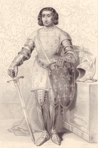 आर्टोइस के फिलिप का पोर्ट्रेट, ईयू की गणना (1358-1397), उत्कीर्णन, 20x13 सेमी, गैलेरी हिस्टोरिक डी वर्सेल्स, हिस्टोइरे डी फ्रांस, चार्ल्स गैवार्ड प्रकाशक, पेरिस, लगभग 1840 से द्वारा वाल्टर चार्ल्स मिल्स