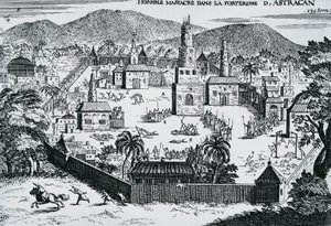 स्टीफन रज़िन के नेतृत्व में कोसैक्स ने 1670, रूस में अस्त्रखान किले पर हमला किया द्वारा वाल्टर चार्ल्स मिल्स