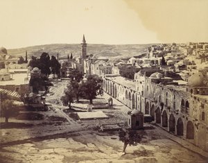 यरुशलम, उमर की मस्जिद का दरबार, 1857।