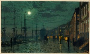 चांदनी द्वारा सिटी डॉक्स द्वारा John Atkinson Grimshaw