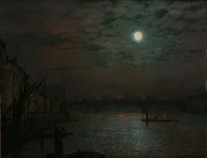 1882 में मूनलाइट द्वारा साउथवार्क ब्रिज द्वारा जॉन एटकिन्सन ग्रिम्शॉ