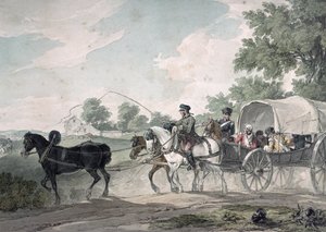 वाटरलू की लड़ाई, 1815 के बाद फील्ड से जख्मी हुए बेल्जियम वैगन द्वारा जॉन ऑगस्टस एटकिंसन