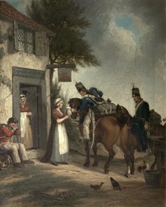 सैनिक रिफ्रेशिंग, c.1805 द्वारा जॉन ऑगस्टस एटकिंसन
