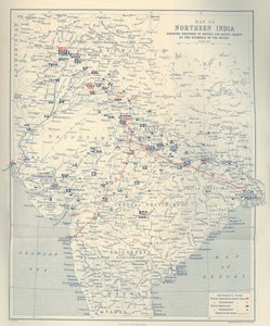 उत्तरी भारत का नक्शा, 1901।